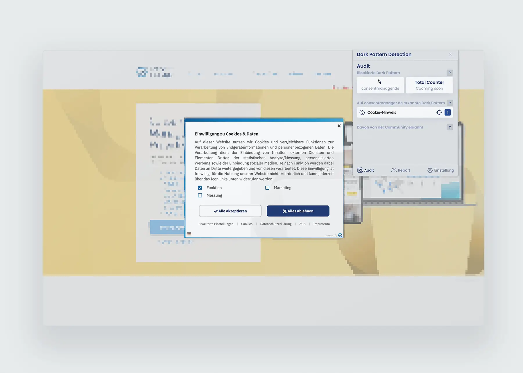 Preview of the Dark-Pattern application