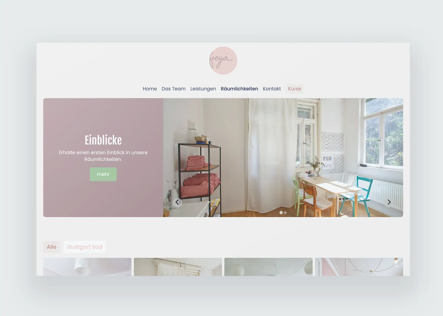 Preview of the Freya website