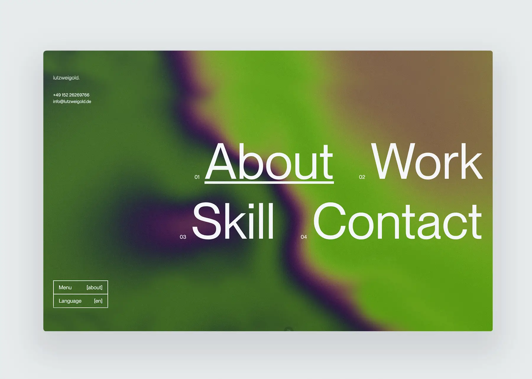 Preview of the Portfolio website